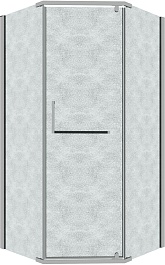 Grossman  Душевой уголок Pragma 100x100x195 профиль хром стекло шиншилла – фотография-1