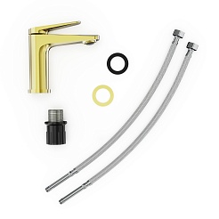 Tokito Смеситель для раковины KIN брашированное золото TOK-KIN-1011 – фотография-8