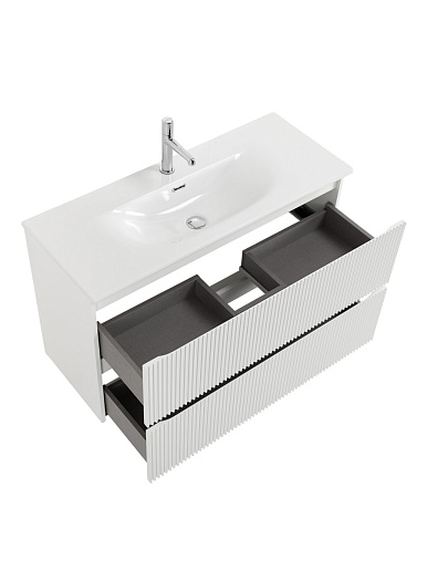 BelBagno Тумба с раковиной Uno mini 100 подвесная Bianco Opaco с раковиной BB-8099-3-100 – картинка-15