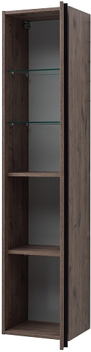 Aquanet Шкаф пенал Lino 35 подвесной дуб веллингтон – фотография-6