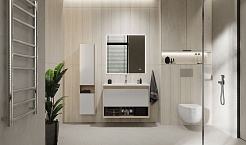 Jorno Тумба под раковину Tossony 90 сонома светлая/белый Toss.01.90/P/SS-W/JR – фотография-6