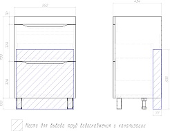 Vigo Тумба под раковину Grani 600-0-2 белая – фотография-8
