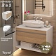 Teymi Тумба с раковиной Ritta 85 Ellie 60 подвесная белый/дуб – картинка-27