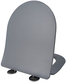 Esbano Сиденье для унитаза Amapola серое матовое – фотография-1