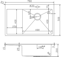 Mixline Мойка кухонная Pro 78 R золото – фотография-5