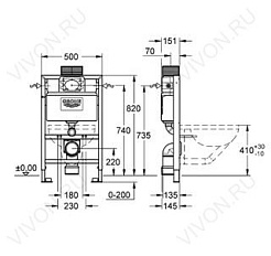 Grohe Система инсталляции Rapid SL 38526000 – фотография-2