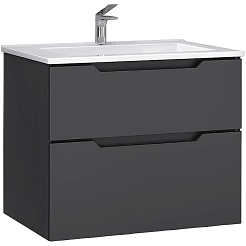 Jorno Тумба с раковиной Slide 75 антрацит – фотография-1