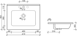 Sancos Тумба с раковиной Libra 60 дуб галифакс натуральный раковина Element 61 CN7001 – фотография-7