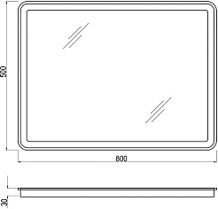 Ceruttispa Зеркало Эмилия s 50x80 с сенсором движения – фотография-6