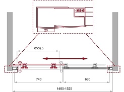 BelBagno Душевая дверь в нишу 150/195 UNO-195-BF-1-150-C-Cr – фотография-3