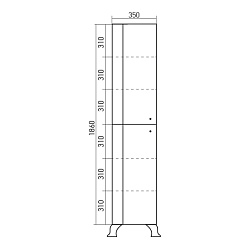 Mixline Пенал для ванной Людвиг 35 L – фотография-2