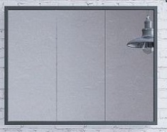 Corozo Зеркало-шкаф Айрон 90, черный/белый