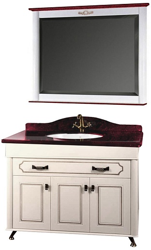 Водолей Тумба с раковиной "Изабель 120" F-2 красная – картинка-5