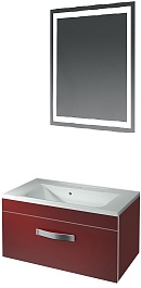 Какса-а Мебель для ванной Хилтон 80 бордо – фотография-1