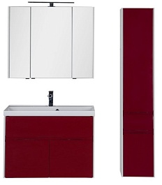 Aquanet Тумба с раковиной "Латина 90" бордо (179932) – фотография-5