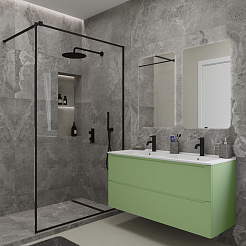 Зов Тумба под раковину Дион 120 подвесная фисташковая – фотография-2