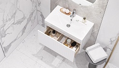 Velvex Тумба с раковиной Compo 70.1Y белый глянец – фотография-5