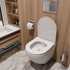 Ceruttispa Унитаз подвесной Sella Aria MW CT9161 белый матовый – фотография-4