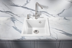 Milacio Мойка кухонная Murcia 46 Cuarzo белая – фотография-2