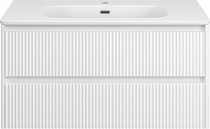 Brevita Тумба с раковиной Riva 100 подвесная белая