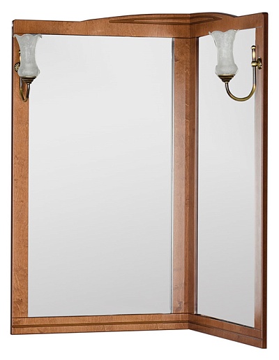 Aquanet Зеркало для ванной "Луис 70" NEW угловое темный орех – картинка-3