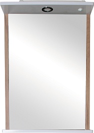 ASB-Mebel Зеркало Альпина 50 белое/дуб золотой – фотография-1