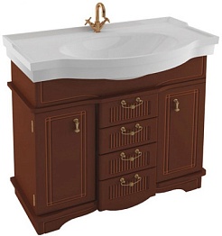 Aquanet Тумба с раковиной "Луис 100" темный орех (172696) – фотография-1