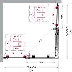 BelBagno Душевой уголок Marino MARINO-2-A-2-90-C-CR 90x90 профиль хром стекло прозрачное – фотография-11
