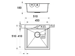 Zorg Кухонная мойка "Steel Hammer" Glow SH R 5151 – фотография-2