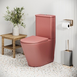 Grossman Унитаз компакт Color GR-4480PIMS розовый матовый – фотография-7