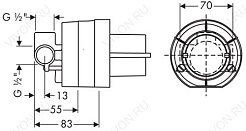 Hansgrohe Смеситель 13620180 скрытая часть – фотография-2