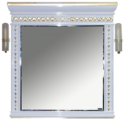 Misty Зеркало Мануэлла GOLD 105 белое/глянец – фотография-1