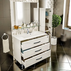 СанТа Мебель для ванной Виктория 100 М напольная – фотография-3