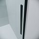 Grossman Душевая дверь в нишу Galaxy 130x195 профиль черный матовый стекло прозрачное – фотография-15