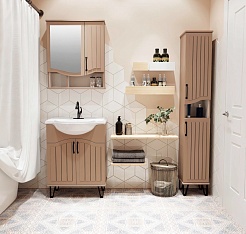 Runo Шкаф пенал Марсель 30 R беж – фотография-4