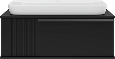 Brevita Тумба под раковину Savoy 90 подвесная черная матовая
