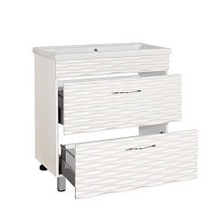 Style Line Мебель для ванной Ассоль 70 Люкс техно платина Plus	 – фотография-6