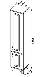 Aquanet Пенал Валенса 40 черный краколет/золото – фотография-5