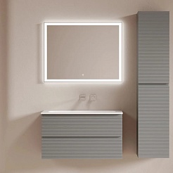 Sancos Тумба с раковиной Folk 90 ergraut soft раковина Grace 91 CN7019Wx – фотография-3