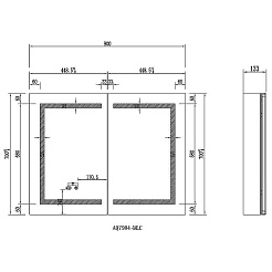Aquatek Зеркало-шкаф 90 AQ7904-MLC с круговой подсветкой – фотография-6