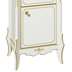  Пенал для ванной Luise белый/патина золото – фотография-4