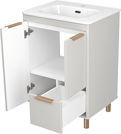 Brevita Тумба с раковиной Risacca Crema 60 серая – фотография-7