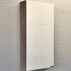 Comforty Шкаф подвесной Таллин 40 белый матовый/дуб натуральный – фотография-1