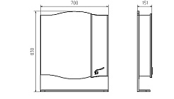 ASB-Mebel Зеркало-шкаф Терни 70 – фотография-3