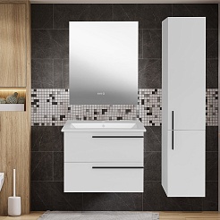 ASB-Mebel Мебель для ванной Тида 80 подвесная белая – фотография-3