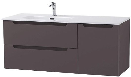BelBagno Тумба с раковиной Etna 120 L подвесная темно-серая матовая – картинка-3