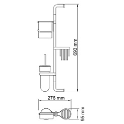 WasserKRAFT Комбинированная настенная стойка K-1468 – фотография-3