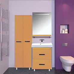 Misty Зеркало для ванной Джулия 65 оранжевое – фотография-3