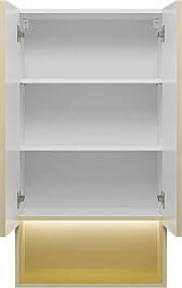 Brevita Шкаф подвесной Vega 60 кремовый/золото – фотография-5