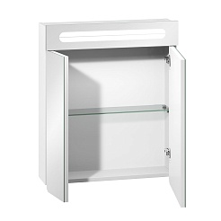  Зеркальный шкаф Glass 60 белое – фотография-4